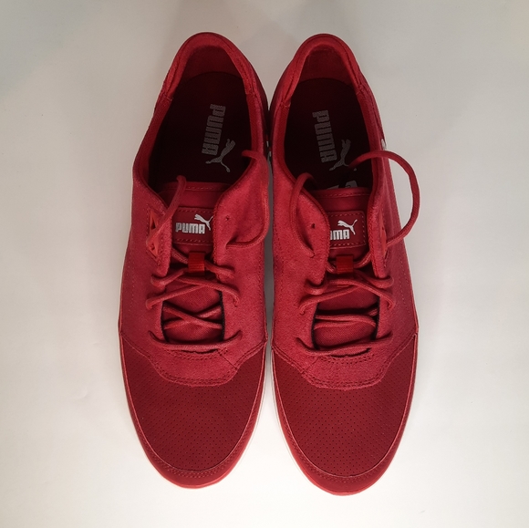 NEW Puma Mens Vulcanised SF Ferrari Sneakers Shoes DEEP RED - Picture 5 of 9